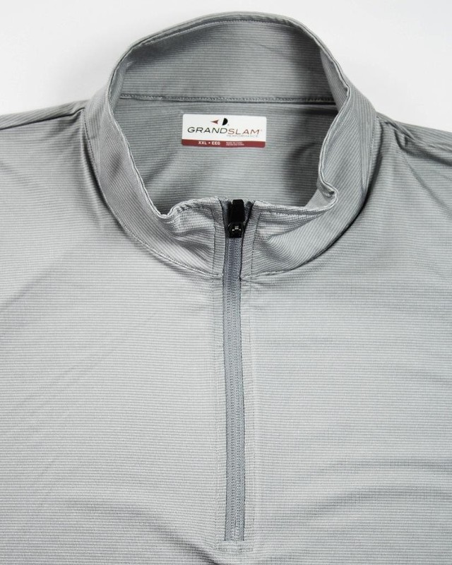 Grand Slam Mens 1/4 Zip XXL Pullover Shirt Performance Golf Long Sleeve Lt Gray gallery
