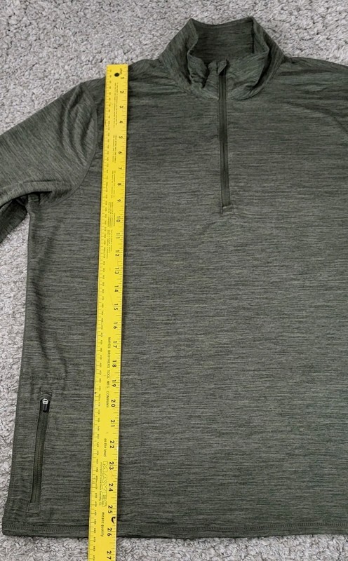 Vuori Ease Performance 1/4 Zip 2.0 Long Sleeve Stretch Green Pullover Size M gallery