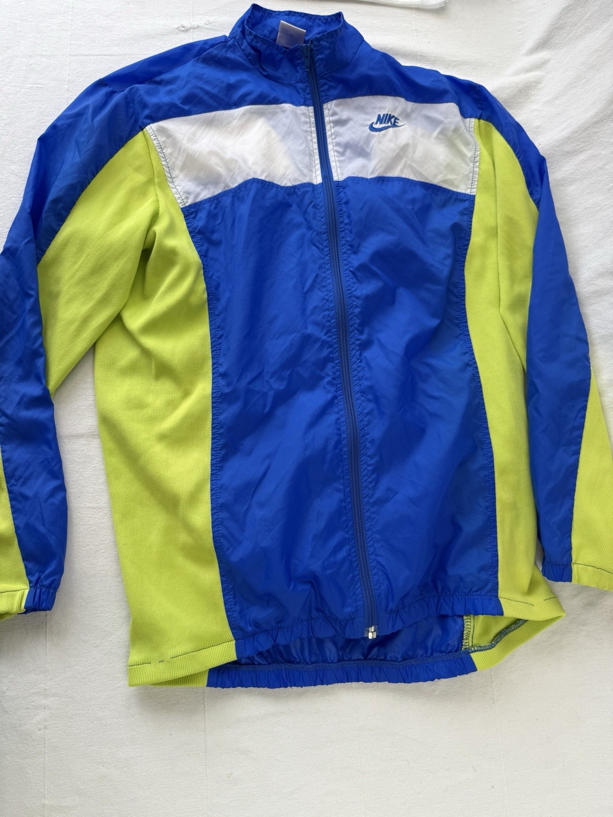 Men's Nike Athletic Sportswear Jacket Blue yellow white mens XL vintage cycling gallery