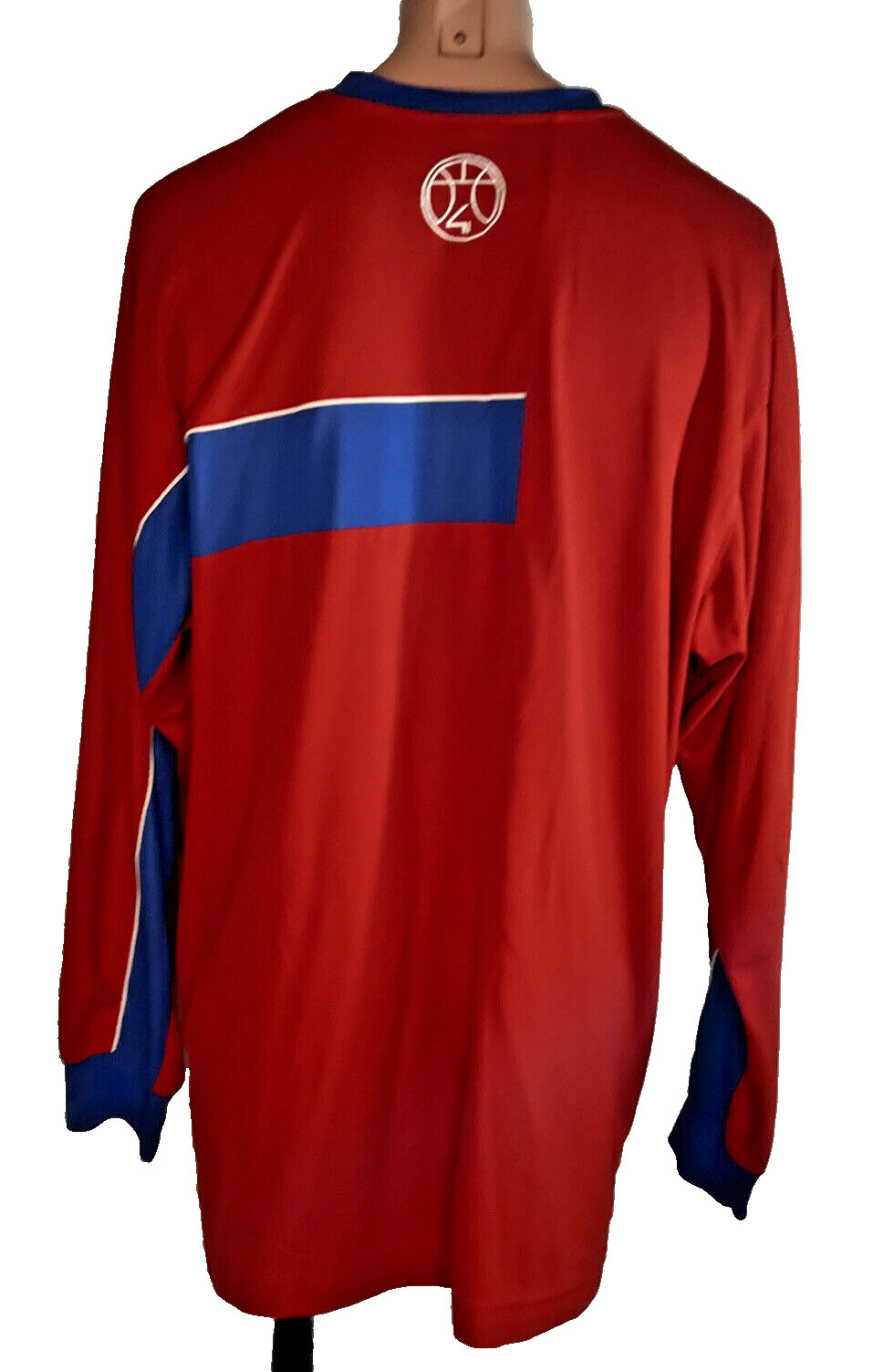 Nike Dri-Fit Red White Blue Long Sleeve T-Shirt Basketball ELITE XXL Jersey gallery