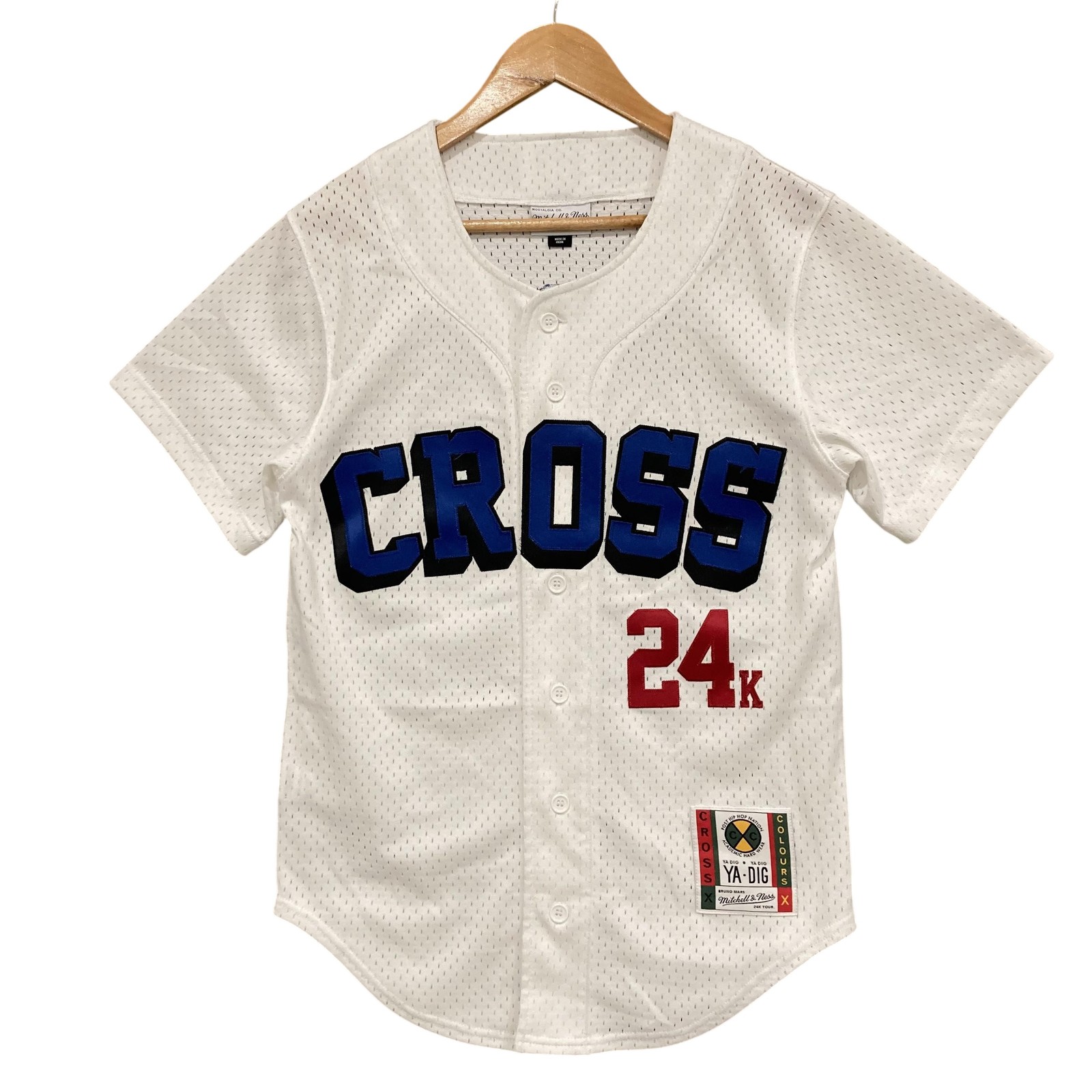Mitchell & Ness Shirt Mens S White Cross Colours 24K Bruno Mars Baseball Jersey gallery