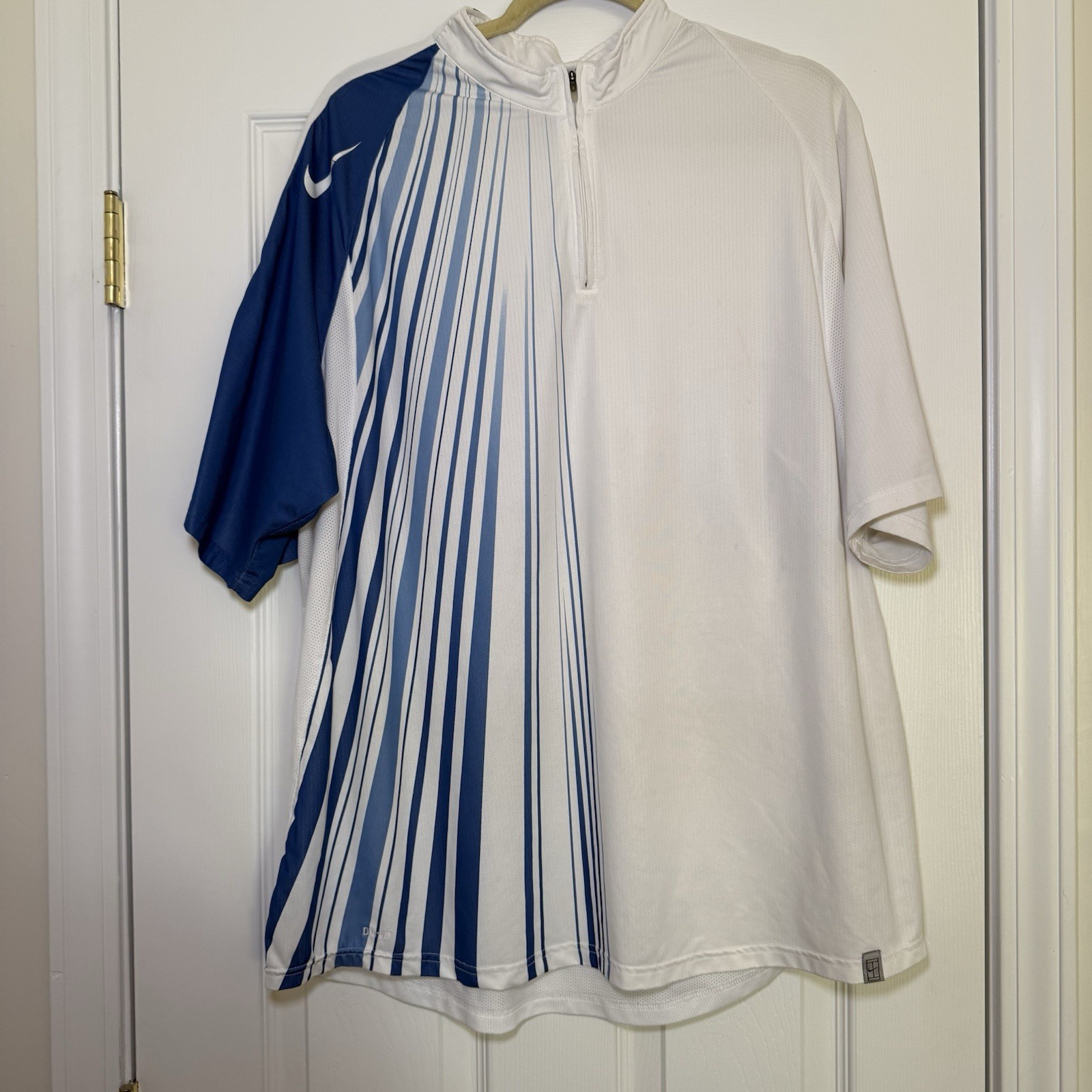 Nike Roger Federer Rafa Nadal Leyton Hewitt 2005 Tennis Henley Polo Shirt XL Y2K gallery