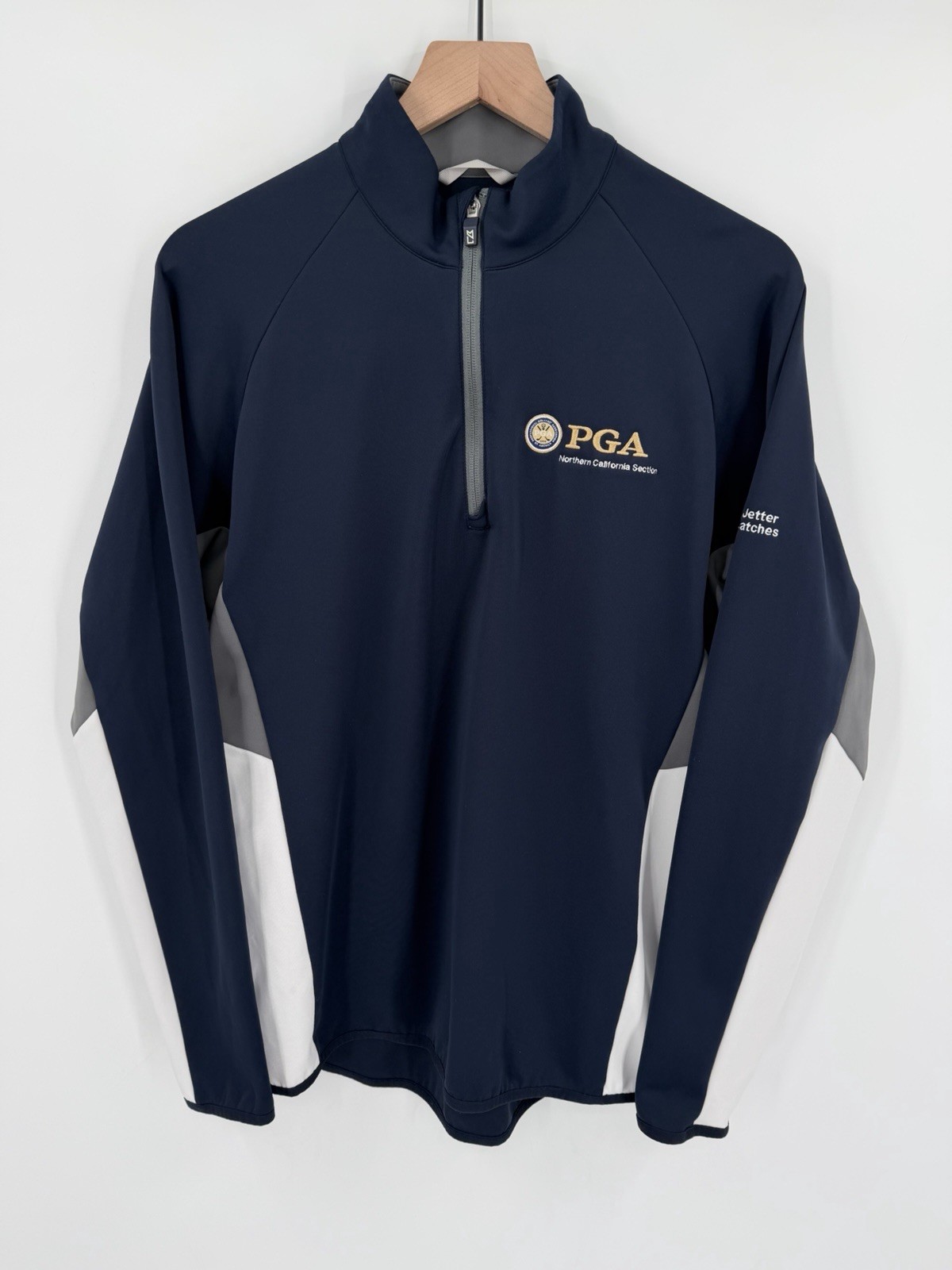 Cutter & Buck PGA Tour Issue Golf Performance Pullover 1/4 Zip Tour Logo Medium gallery