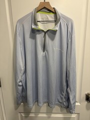 Vineyard Vines Sankaty Men’s 1/4 Zip Pullover 3XB XXXL Big Blue White Check