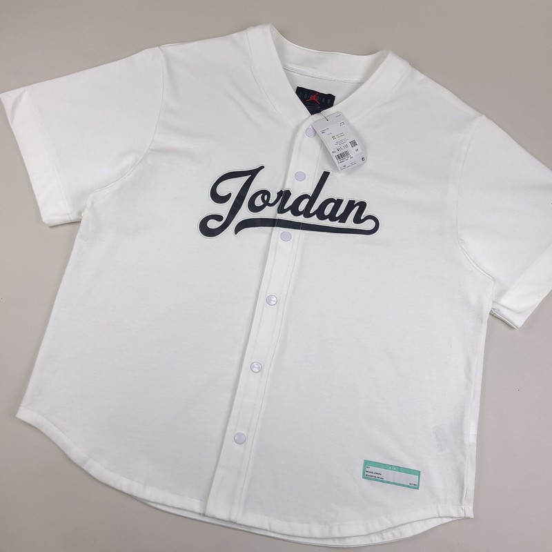 Nike Air Jordan Flight MVP Baseball Jersey Mens XXL White Cotton FN4664-100 gallery