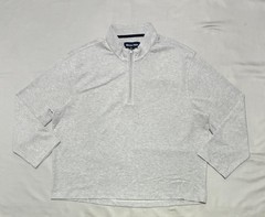Mizzen+Main Pullover Mens 2XL Gray 1/4 Zip Mock Neck Long Sleeve Casual Top