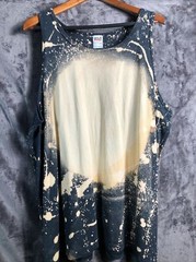 Anvil Men’s Tank Top Bleach Wash Black Size 2X
