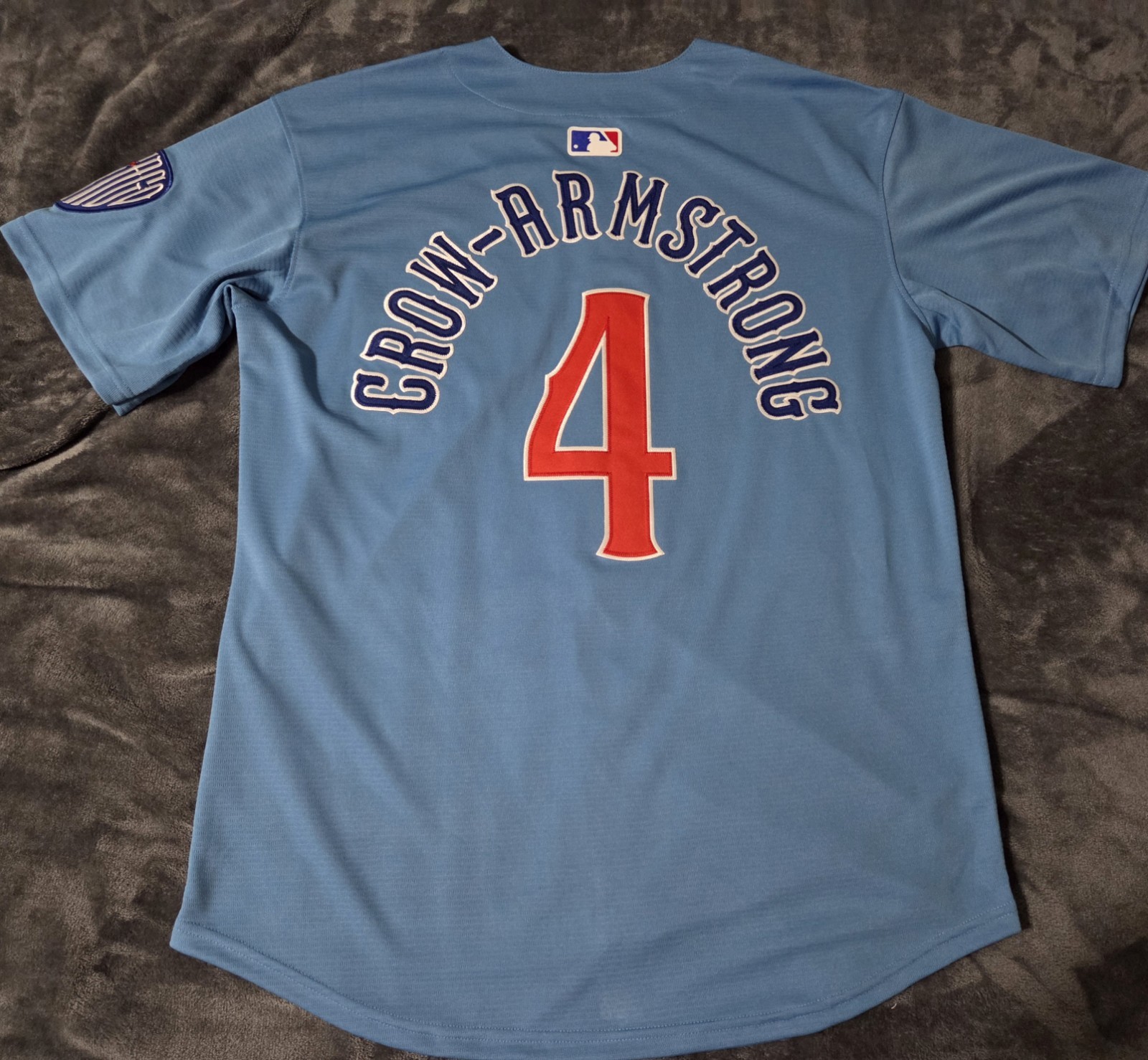 Fast Free Shipping Medium Pete Crow Armstrong PCA Chicago Cubs Stitched Jersey 4 gallery