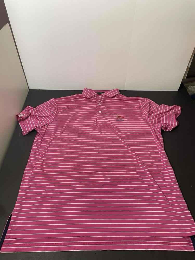 123rd US Open LA Country Club LACC Shirt Mens Size Large Pink Polo - RLX