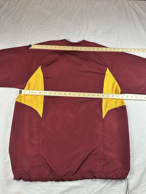 🏈 Nike Team USC Trojans Pullover Windbreaker Jacket Red Gold Size S gallery