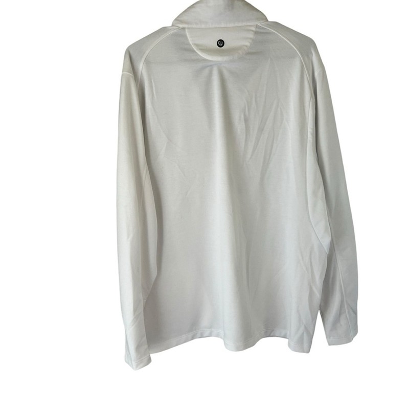 Graham Luxe 1/4 zip pullover long sleeve golf large white activewear men gallery