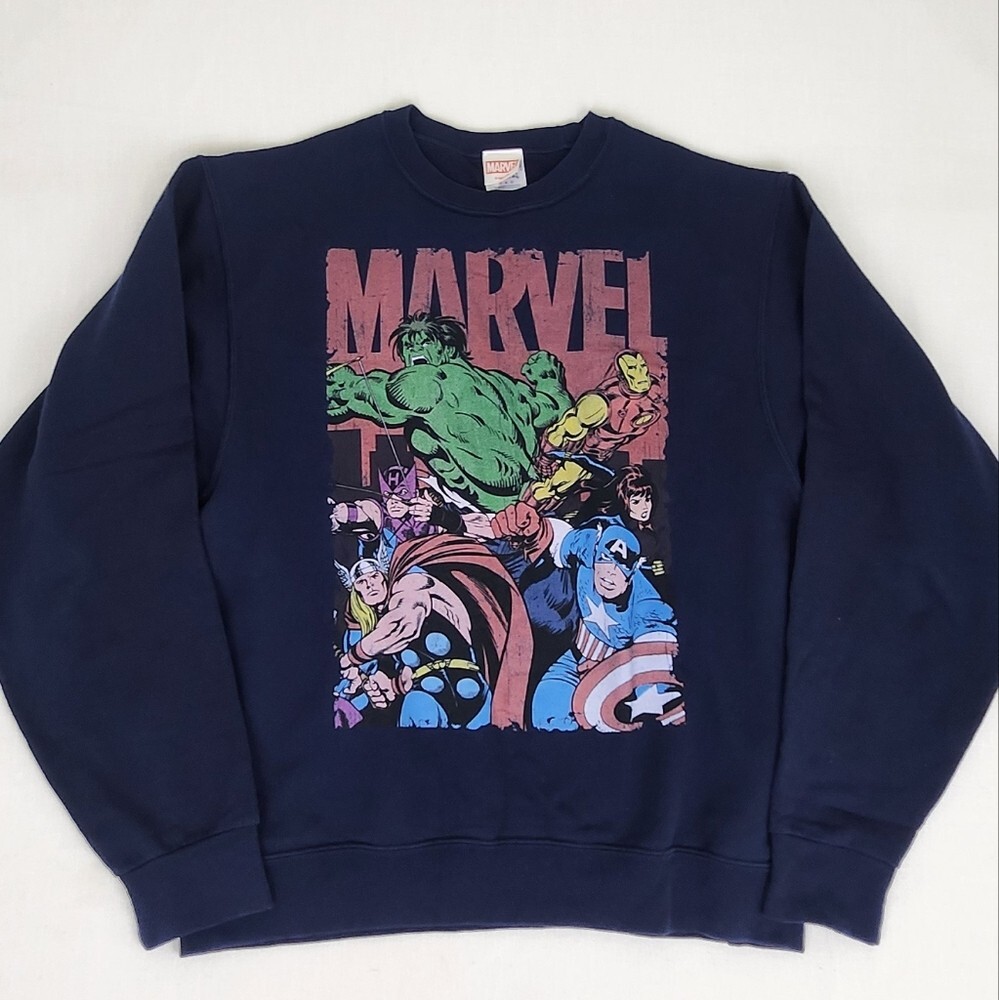 Marvel Avengers Jerzees Nublend Crewneck Sweater. gallery