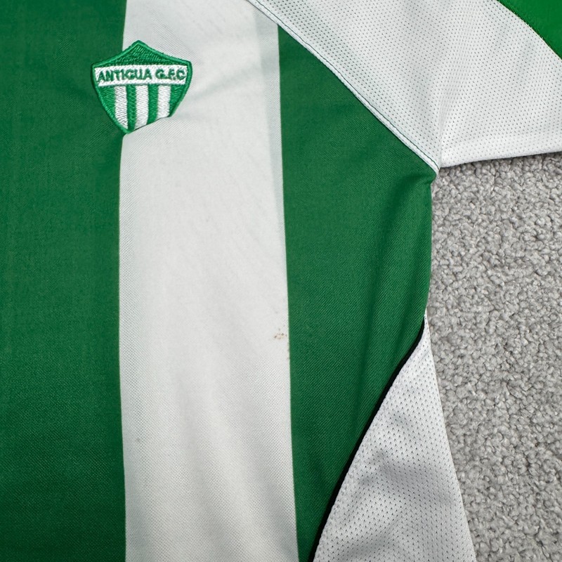 Teamwork Athletic Antigua GFC Soccer Jersey Men Small Green White Striped Sports gallery