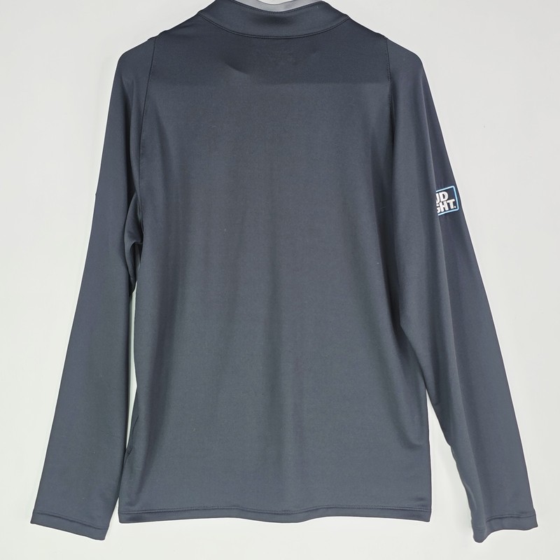 Nike Golf Pullover Mens Small Black 1/4 Zip Dri Fit Saints Bud Light Logo 779795 gallery