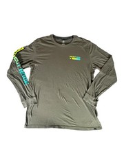 Under Armour Project Rock Shirt Adult Large Brown Spellout Loose Long Sleeve Men