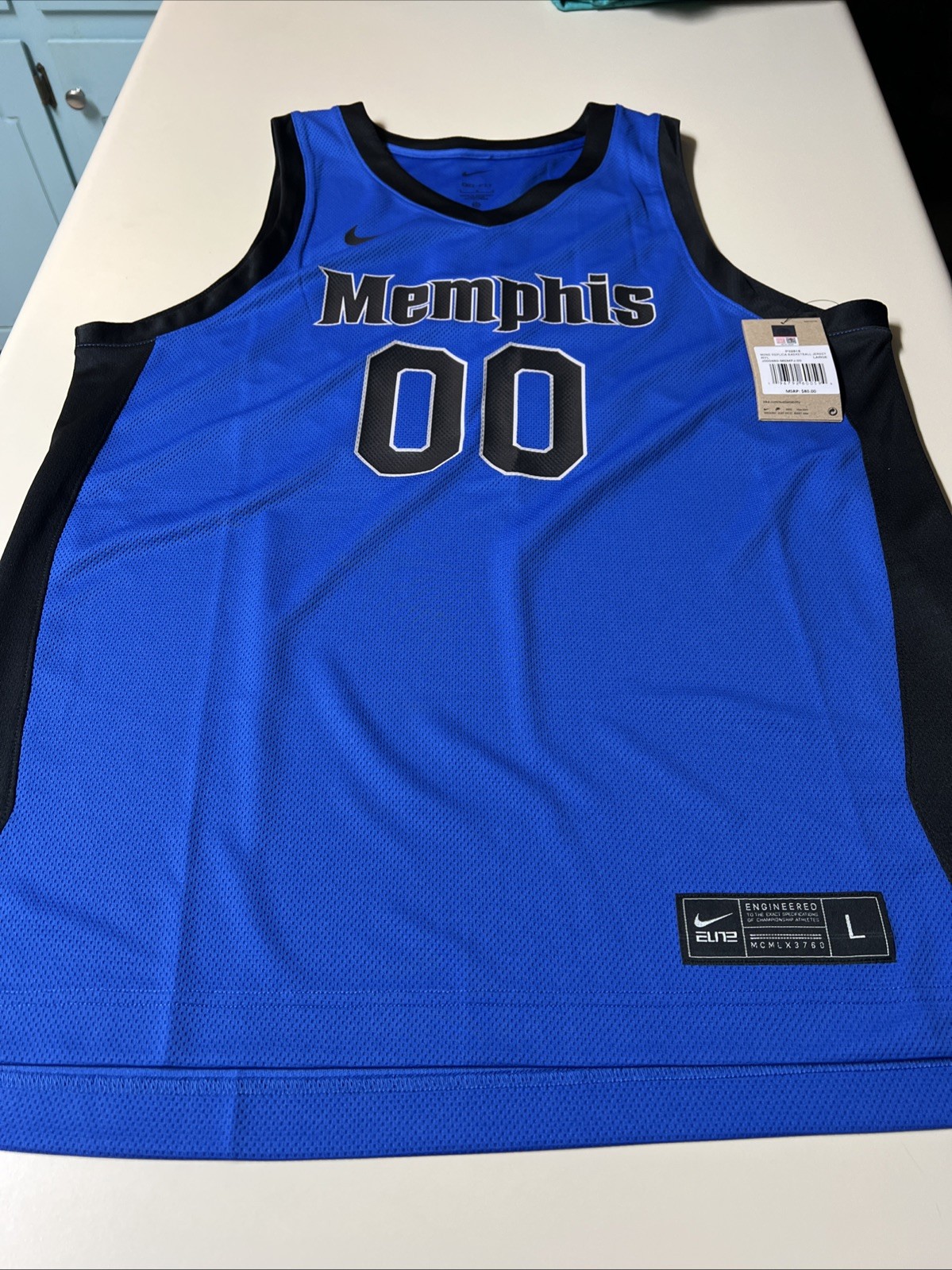 Memphis Tigers Men's Basketball Jersey Size Large Blue NWT gallery