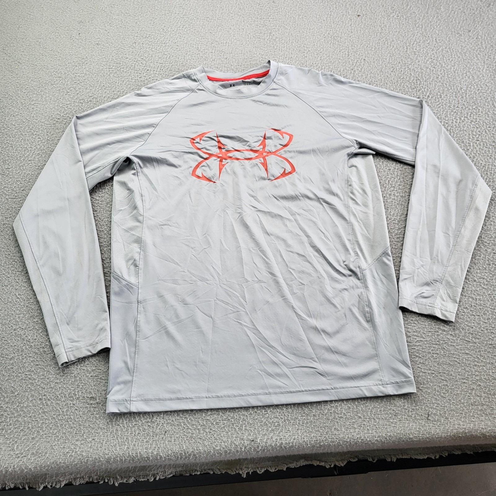 Under Armour Shirt Mens Large Gray Performance Loose Logo Graphic Long Sleeve gallery