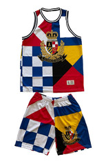 ACAPULCO GOLD Men’s Size XL Logo Crest Nautical Flags Tank Top Shorts Set NWOT