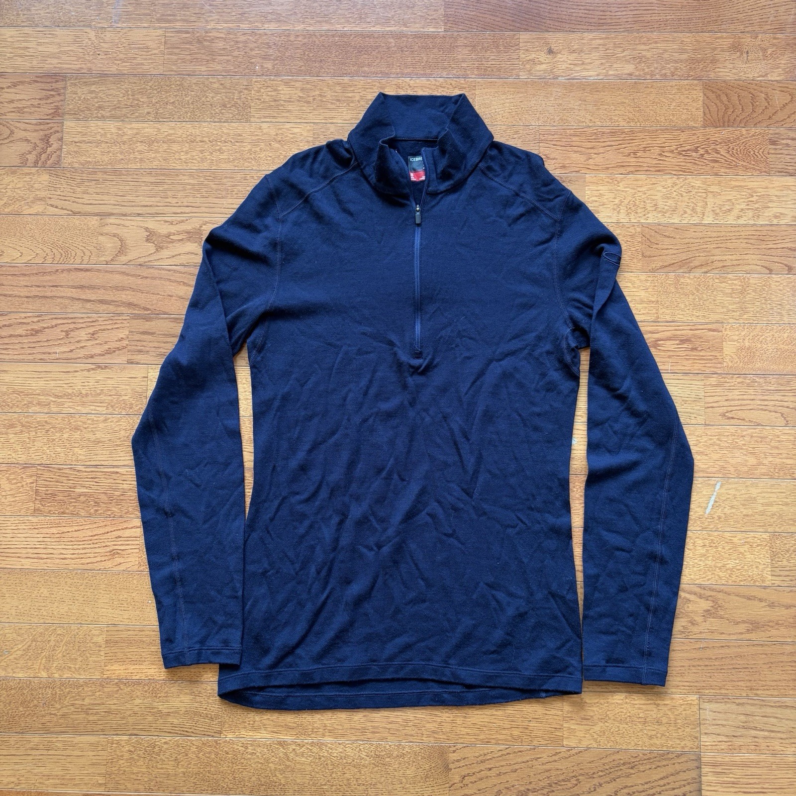 Icebreaker Merino Wool 260 Long Sleeve Quarter Zip Navy Size S gallery