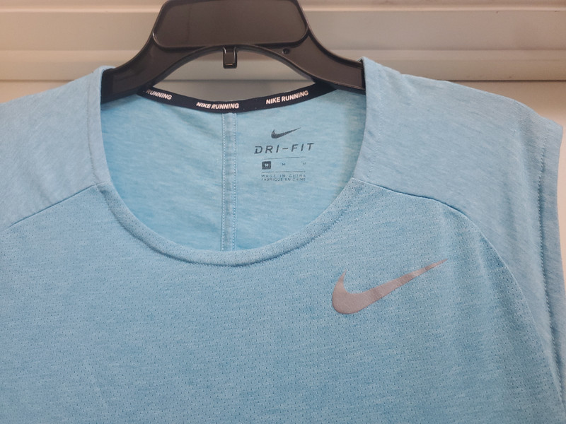 Nike Logo Dri-FIT Men's Running Tank Top Med Light Blue -Excellent gallery