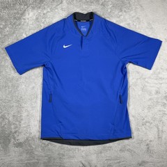 Nike Baseball Pullover Shirt Mens Small Blue Short Sleeve Jersey AH9610-480