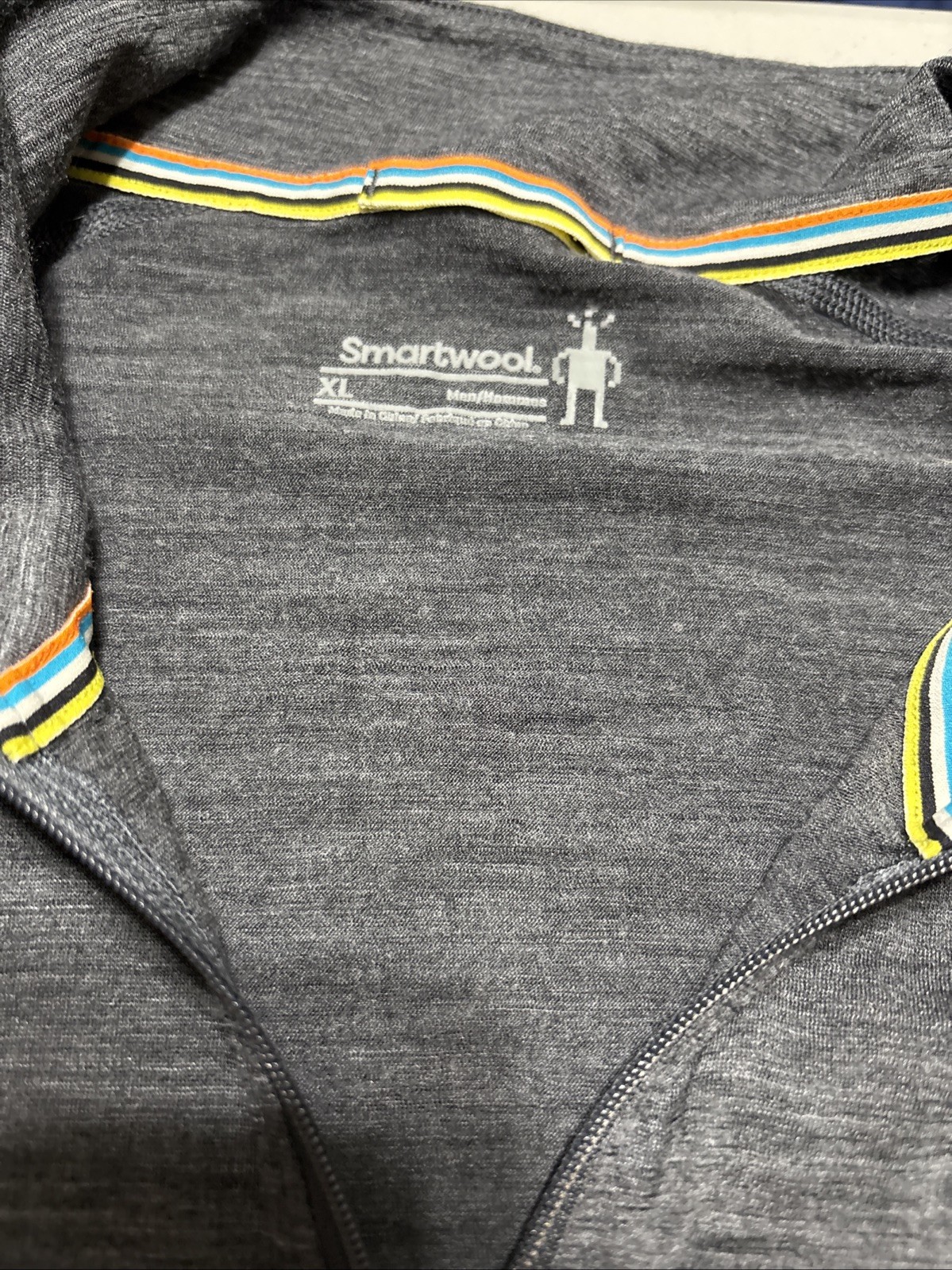 SmartWool Pullover Mens XL Merino Wool Dark Gray Quarter 1/4 Zip Base Layer gallery
