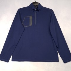 RLX Ralph Lauren 1/4 Zip Pullover Mens Large Blue Performance Stretch Zip Pocket