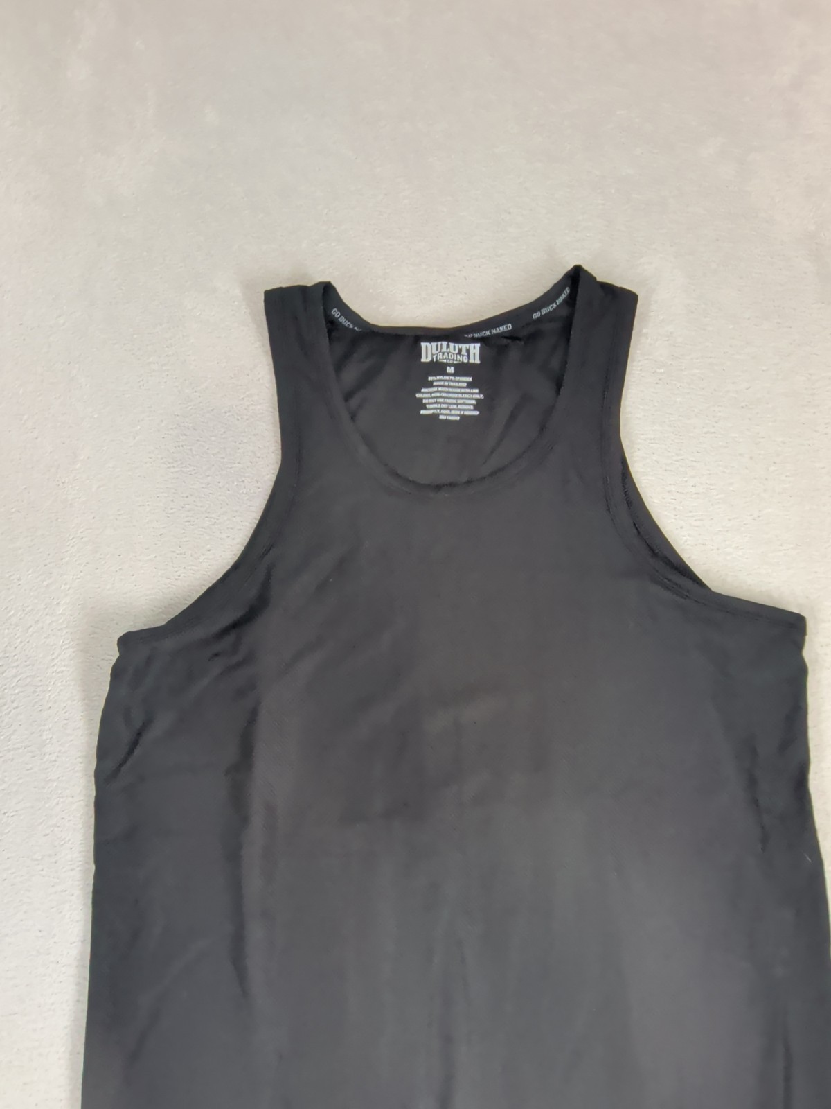 Duluth Trading Co Buck Naked Performance Tank Undershirt Men's Medium Black gallery