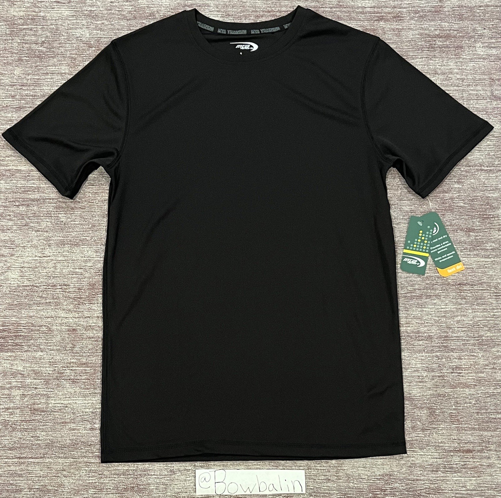 MTA Sport Mens Size S Basic Athletic TShirt Short Sleeve Fast Dri Black Mesh Tee gallery