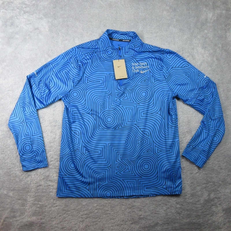 Nike Sweater Mens Large Blue Sports Sanctuary Club Element 1/4 Zip Running Gym gallery