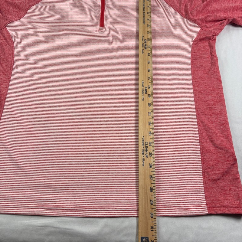 Onward Reserve Shirt Mens XL Red Striped 1/4 Zip Golf Pullover Performance gallery