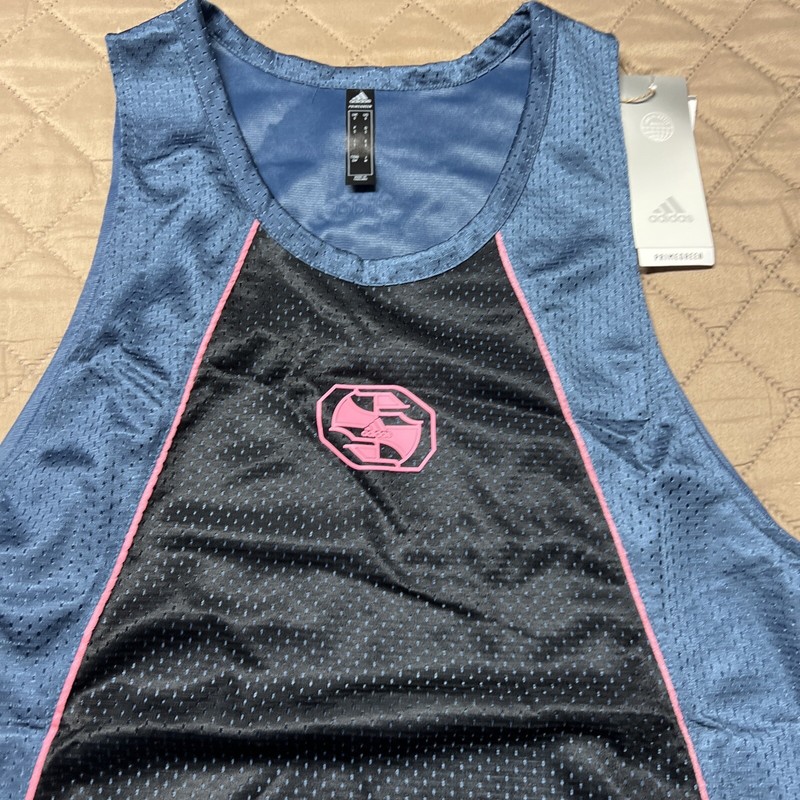 adidas Mens Sz S WORLDWIDE HOOPS CREATOR 365 TANK TOP Black Blue Pink HG2627 $42 gallery