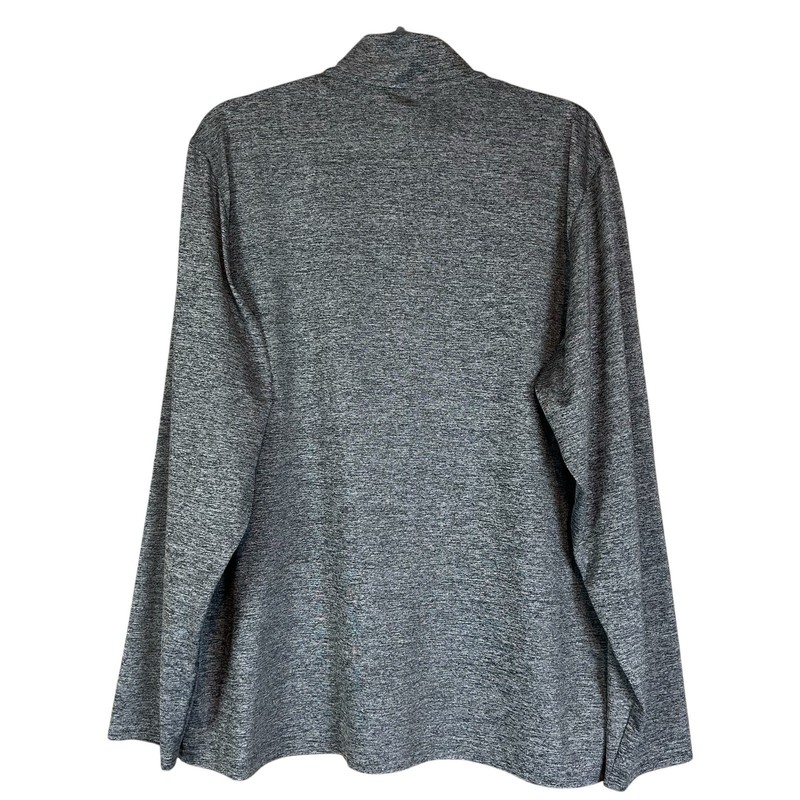 Lands End Quarter Zip Men Shirt Large Gray Heather Space Dye Athleisure Pullover gallery