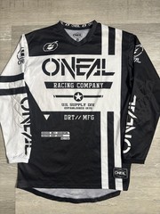 O’Neal Motocross Jersey Shirt Mens Medium Black White Long Sleeve MX Racing