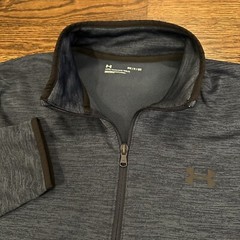 Under Armour 1/4 Zip Pullover Mens SM Blue Space Dye Heathered Fleece Jacket