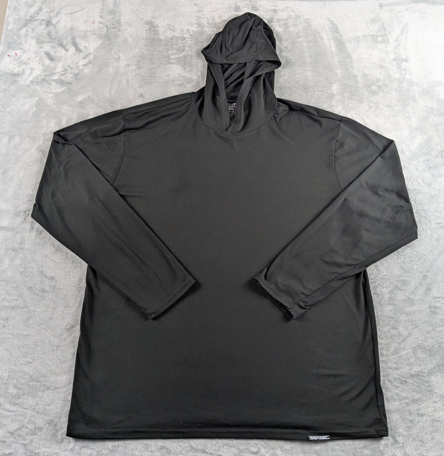 Seatec Outfitters Hoodie Men XL Black Performance Fishing Pullover USA Made READ gallery