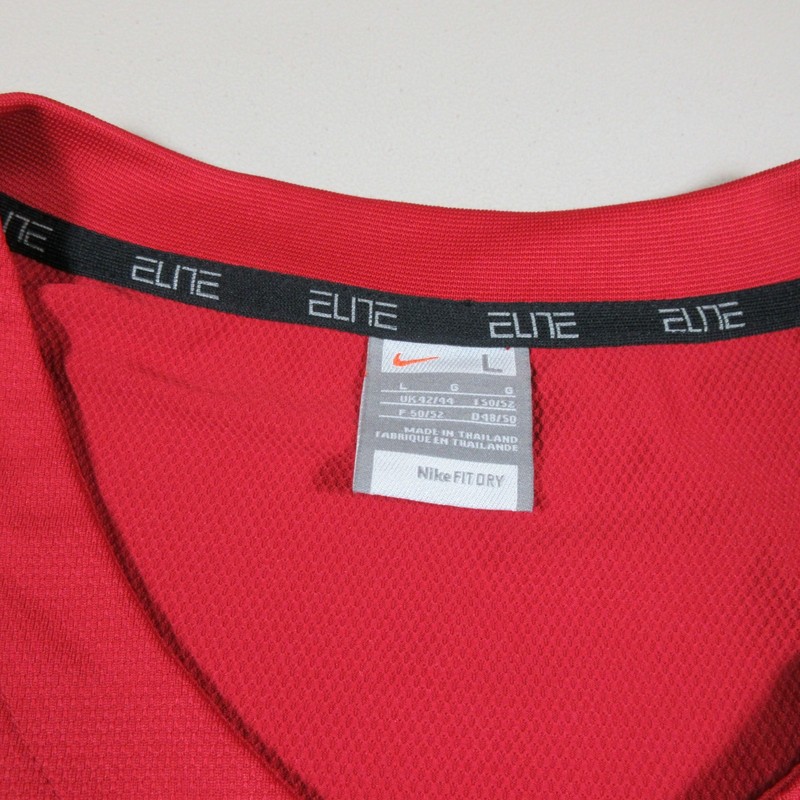 Vintage Y2K Nike mens black white red Elite basketball jersey L EUC gallery