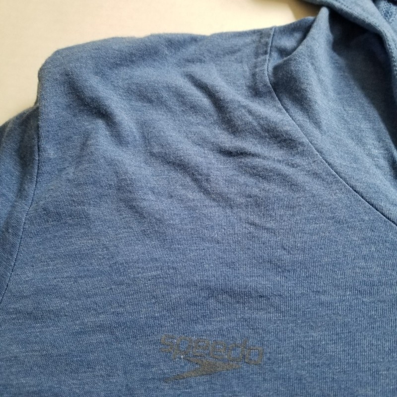 Speedo Shirt Mens Small Hooded Pullover Blue Casual Activewear Tee gallery