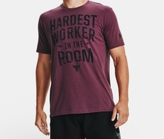 Under Armour UA Project Rock Gym Workout Purple Short Sleeve T-Shirt Men’s XL