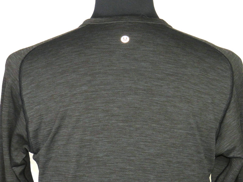 Lululemon Long Sleeved Gray Stretch Henley Vent Tech Athletic T-Shirt Men's MED gallery