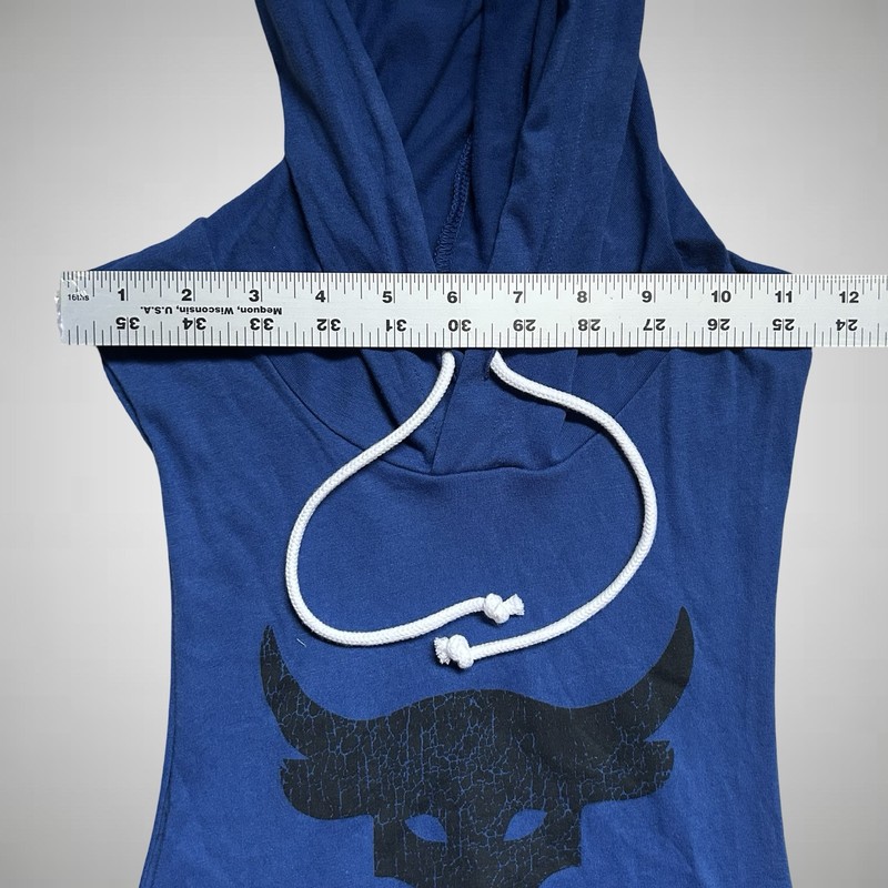 Under Armour Project Rock BSR Bull Sleeveless Hoodie Men's Small Blue 1376939 gallery