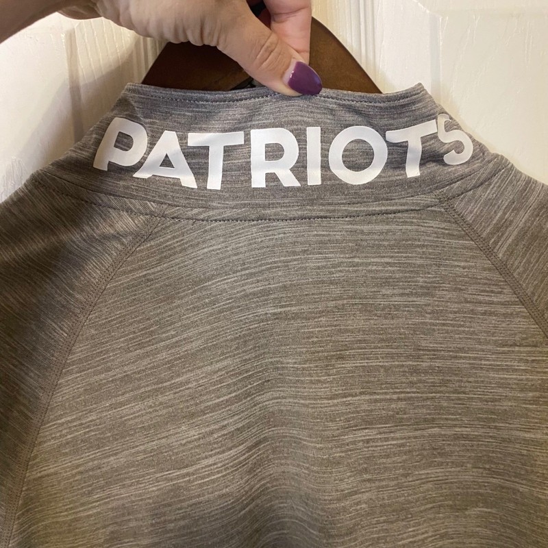 47 Forward New England Patriots Quarter Zip Pullover Gray Mens XXL Thumbholes gallery