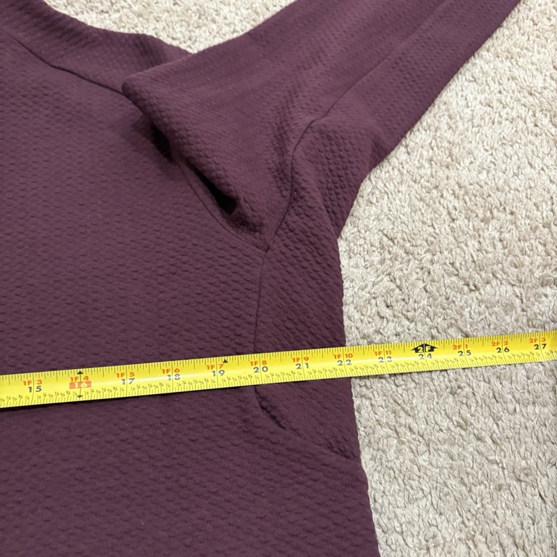 Lululemon At Ease 1/2 Zip Pullover Men’s Medium Maroon Textured Knit NEW gallery