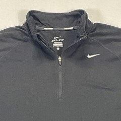 Nike Running Pullover Mens Large Black Dri-FIT Quarter Zip Long Sleeve Element