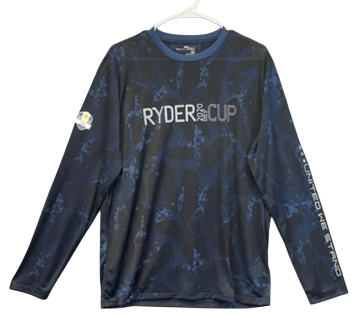 RLX RALPH LAUREN Men Long Sleeve Performance Shirt M Navy Ryder Cup Golfcore NEW gallery