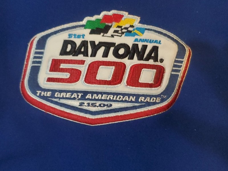 Nascar Winner's Circle Fleece Pullover Men's Sz L Blue Black Racing Daytona 500 gallery