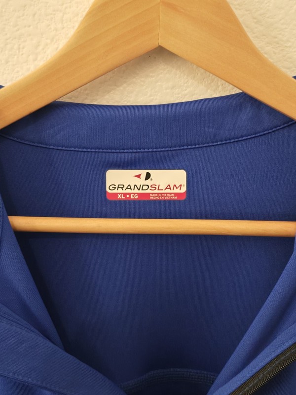 Grand Slam Performance Tech Pullover Men's XL 50 Blue UPF Golf Sportswear $65 gallery