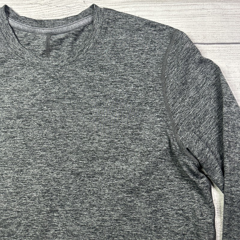 Lululemon Shirt Mens Large Gray Long Sleeve Performance Athletic Running Top gallery
