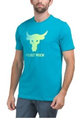 Under Armour Project Rock Brahma Bull T-Shirt Teal 1383191 Men’s Large $40