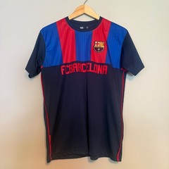 FC Barcelona Messi 10 Soccer Jersey Mens Medium Navy Blue Red Short Sleeve Shirt